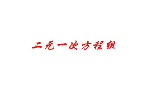 8.1二元一次方程组-(2019)