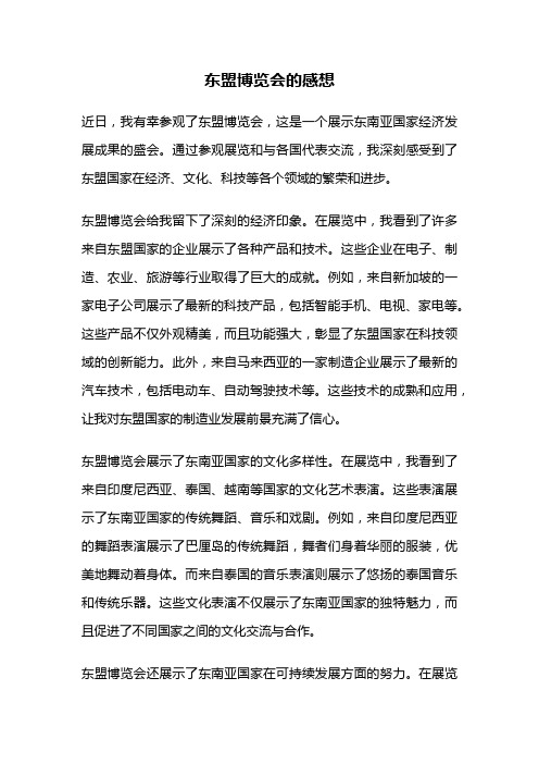 东盟博览会的感想