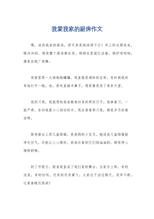 我爱我家的厨房作文