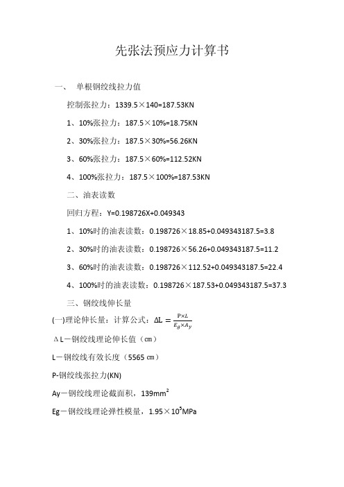 先张法预应力计算书