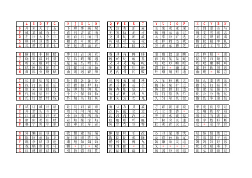 98版五笔二级简码表按顺序