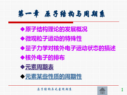 第二讲 量子力学对核外电子运动状态的描述