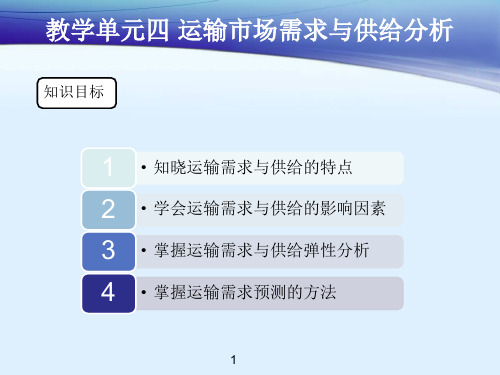 项目6运输需求与运输供给分析