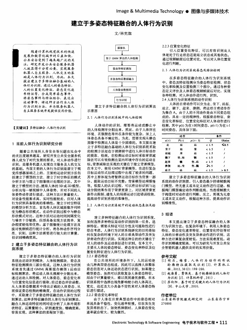 建立于多姿态特征融合的人体行为识别