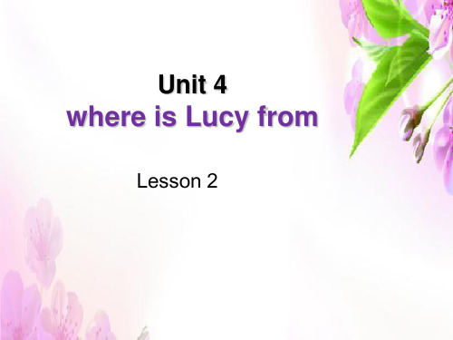 四年级上册英语课件-Unit 4《Where is Lucy from》｜重大版 (共9张PPT)