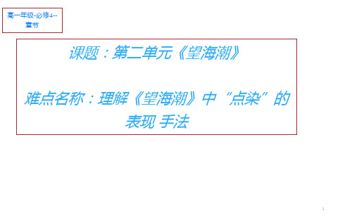 高中语文《望海潮》中“点染”的表现手法分析(课件24张)