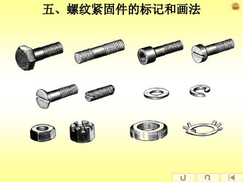 机械讲稿2011-24螺纹紧固件的标记和画法