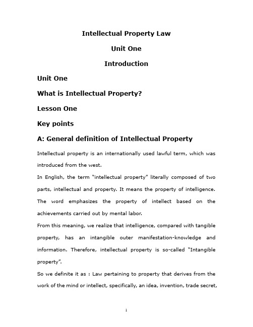 Intellectual Property Law1