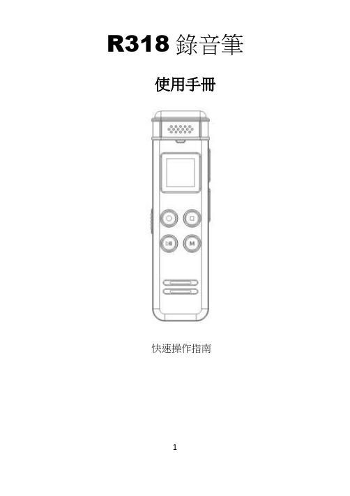 朗科R318錄音筆使用手冊说明书