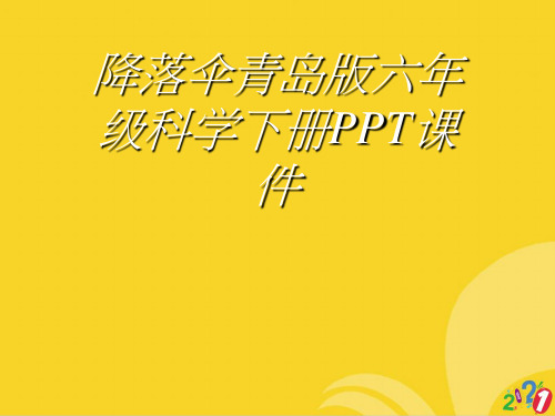 降落伞青岛版六年级科学下册PPT标准文档ppt