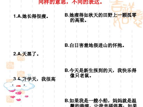 初中作文指导：《让你的语言鲜活起来——作文语言的锤炼》PPT1