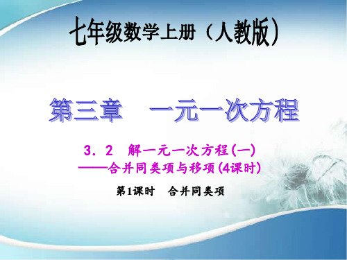 3.1 合并同类项 公开课一等奖课件