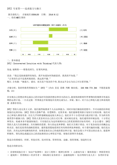 INTJ 专家型