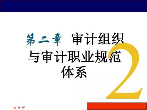 审计学第二章  审计组织和审计职业规范体系