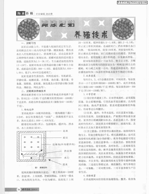 滩涂泥蚶养殖技术