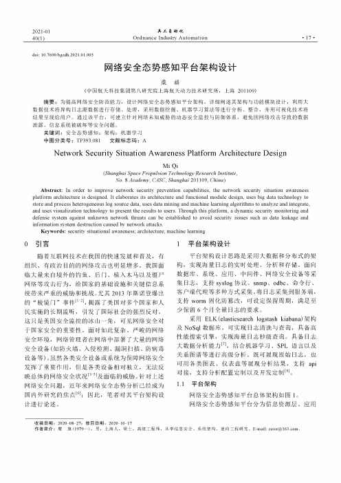 网络安全态势感知平台架构设计