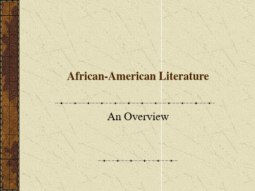 The Afro-American__ Literature