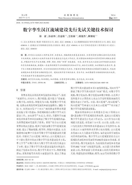 数字孪生汉江流域建设先行先试关键技术探讨