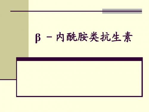 39β -内酰胺类抗生素