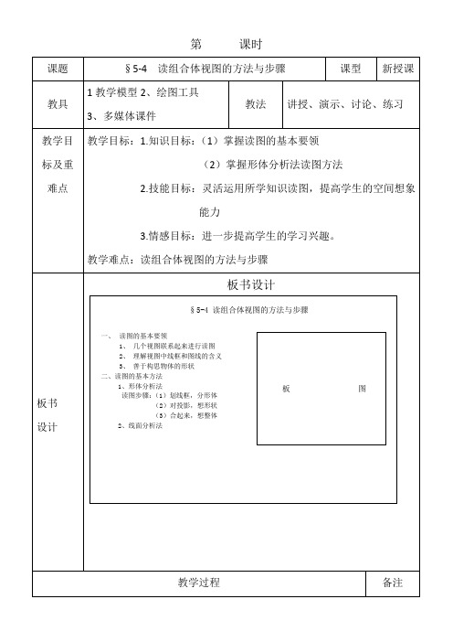 §5-4  读组合体视图的方法与步骤