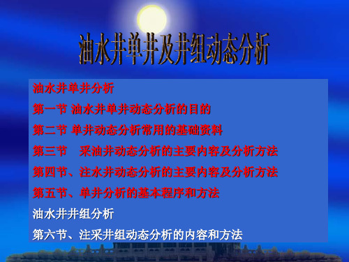 油田单井及井组动态分析