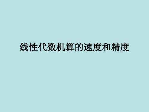 线性代数机算的速度和精度.ppt