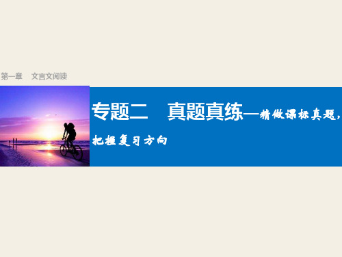 四川省宜宾市南溪县第五中学高三语文一轮复习课件:文言文阅读 第一章 专题二真题真练—精做课标真题,把