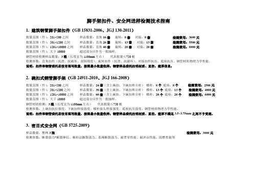 脚手架扣件安全网送样技术指南