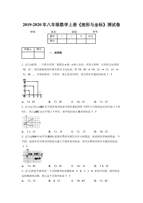 2019-2020初中数学八年级上册《图形与坐标》专项测试(含答案) (400)