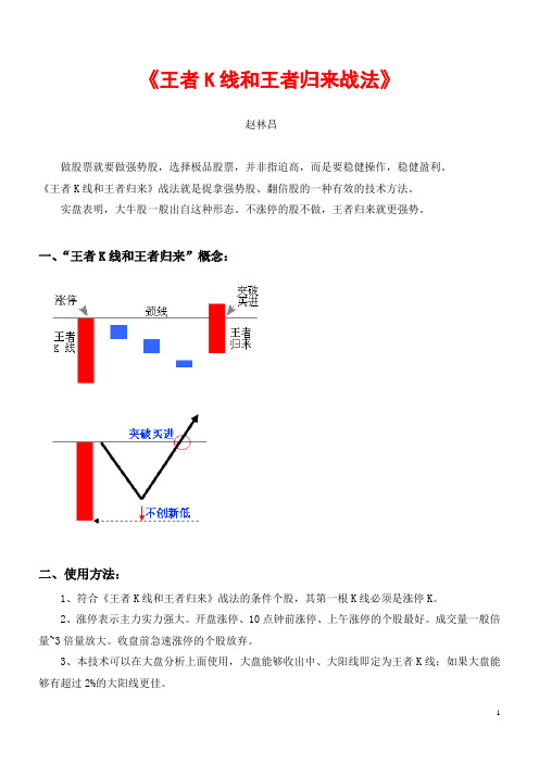 王者归来战法及选股公式