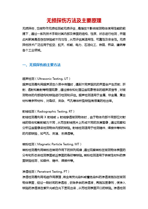 无损探伤方法及主要原理