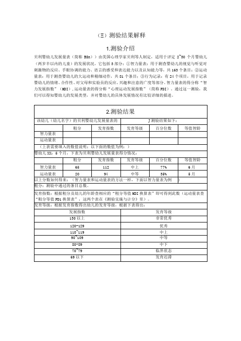 bayley三测验结果解释