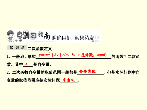 初三下数学课件(北师版)-二次函数