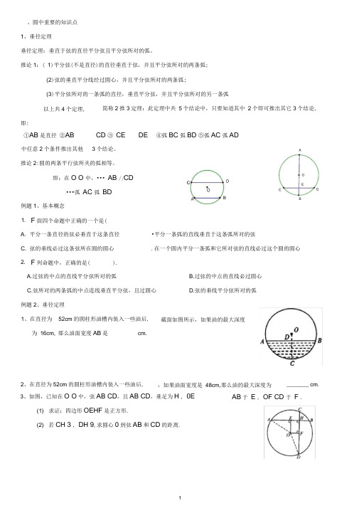 (完整版)中考初三圆知识点专题复习