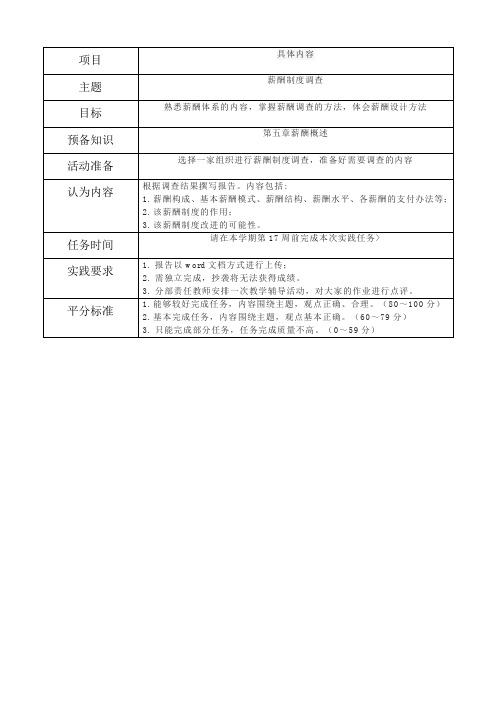 绩效与薪酬实务》形考任务三：