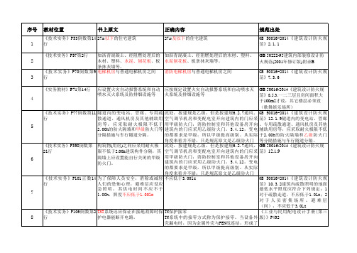 2016年版一级注册消防工程师教材勘误表