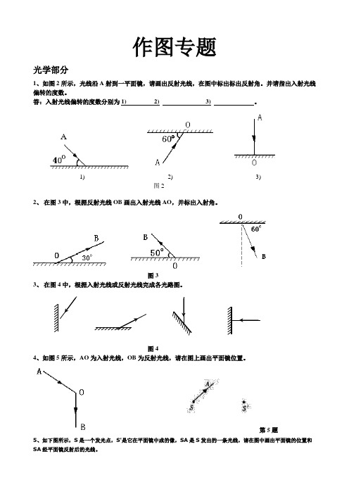 光现象作图专题