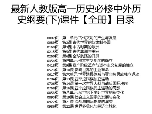 最新人教版高一历史必修中外历史纲要(下)课件【全册】