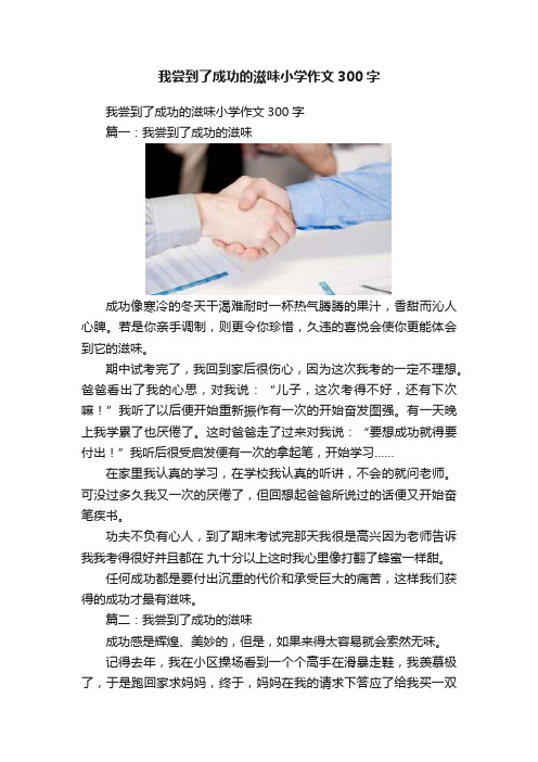 我尝到了成功的滋味小学作文300字