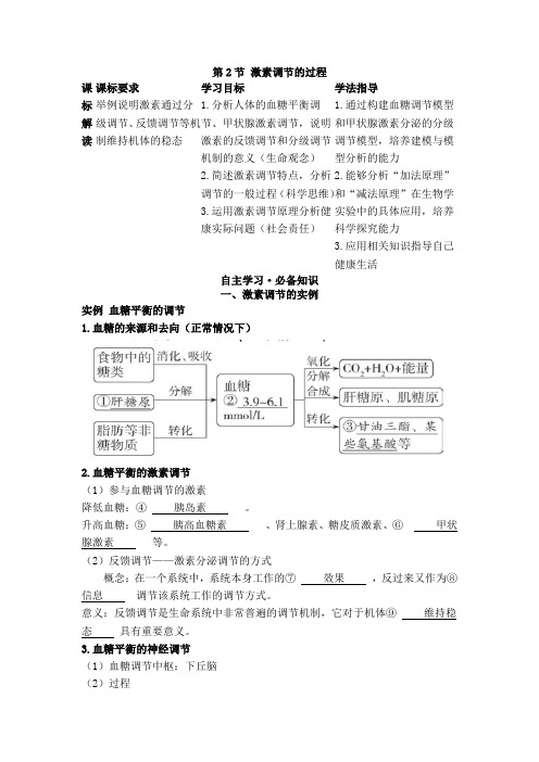 22人教版高中生物新教材选择性必修1--第2节 激素调节的过程