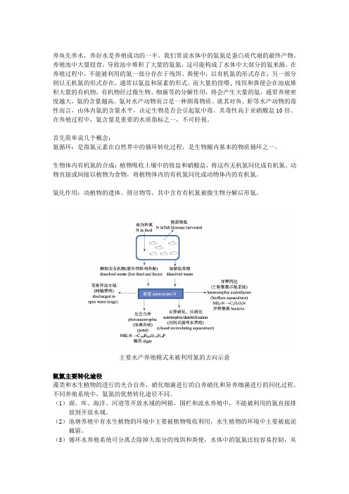 养鱼先养水关于水产氨氮的知识,氨中毒的辨别和急救