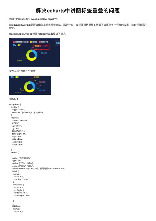 解决echarts中饼图标签重叠的问题