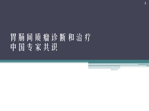 中国胃肠间质瘤诊断治疗共识(课堂PPT)