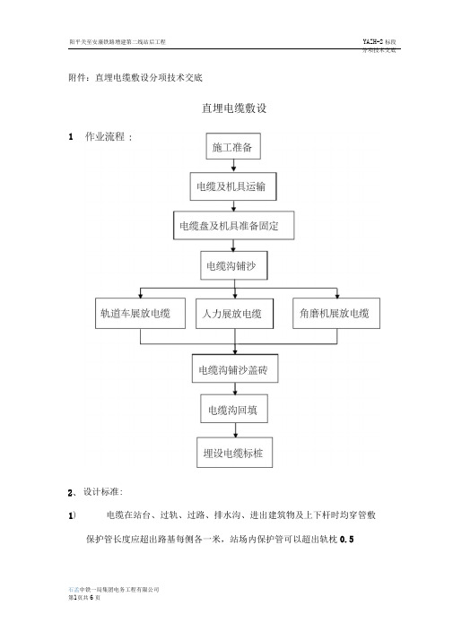 直埋电缆敷设技术交底