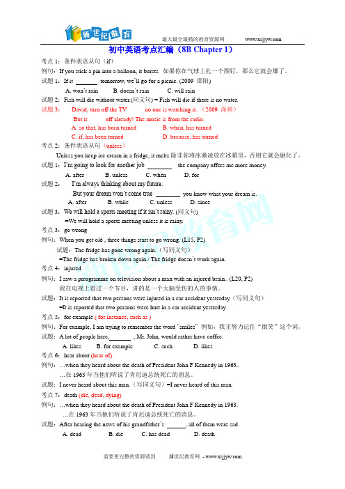 2013年中英语考点汇编 (牛津深圳版)-1