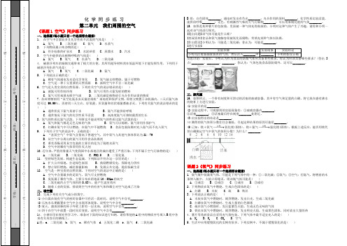 人教版九年级化学第二单元空气同步练习