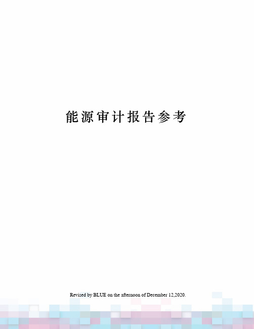 能源审计报告参考