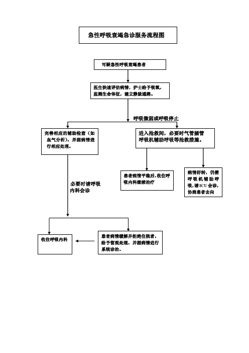 急性呼吸衰竭急诊服务流程 Microsoft Word 文档