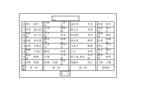 小学三年级班级座次表