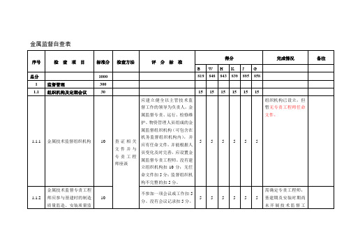 金属监督自查表(总)